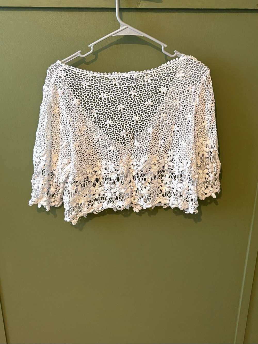 Rabbit Rabbit Rabbit Ivory Crochet Cardigan - Picture 3 of 4
